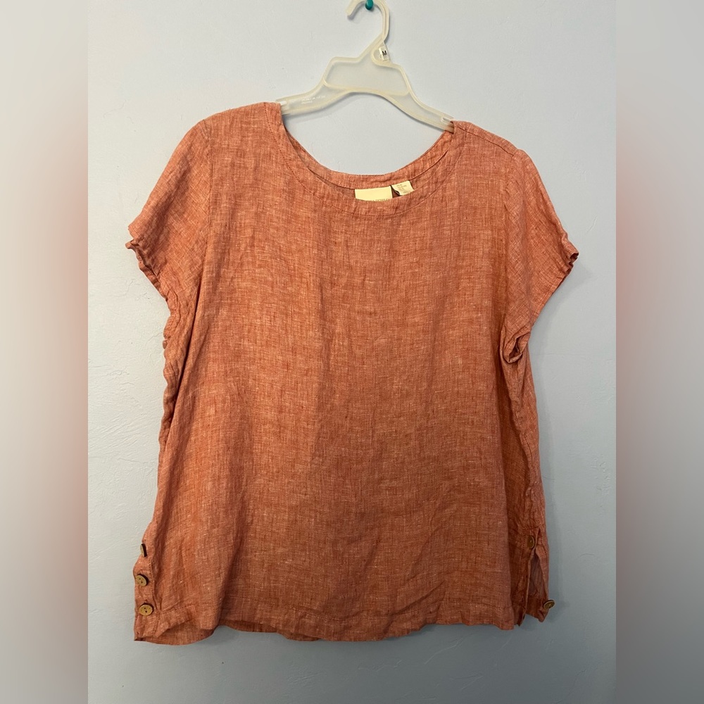 Pink linen shirt, size XL